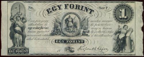 Emigrációs "Kossuth bankó" 18.. 1Ft "Sor F." T:I