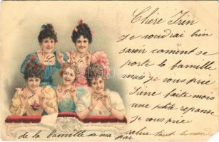 1900 Lady art postcard. litho (EM)
