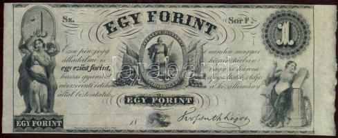 Emigrációs "Kossuth bankó" 18.. 1Ft "Sor F." T:I