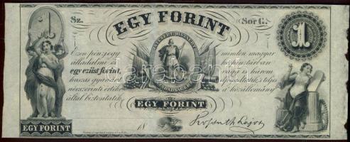 Emigrációs "Kossuth bankó" 18.. 1Ft "Sor G." T:I