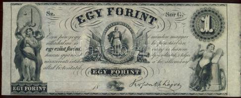 Emigrációs "Kossuth bankó" 18.. 1Ft "Sor G." T:I