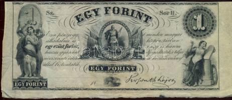 Emigrációs "Kossuth bankó" 18.. 1Ft "Sor H." T:I