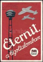 1939 Eternit a légoltalomban kihajtható reklám plakát, kisebb szakadásokkal