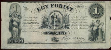 Emigrációs "Kossuth bankó" 18.. 1Ft "Sor H." T:I