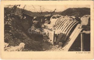 1918 Die Wacht am Isonzo. Reingewinn zugunsten der Witwen u. Waisen von Gefallenen an der Isonzofront / Az Isonzo őre / WWI Austro-Hungarian K.u.K. military, Isonzo front. R. Balogh Phot. (EK)