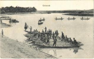 Utászok / WWI Austro-Hungarian K.u.K. military, pioneers in boats (fl)