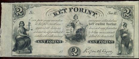 Emigrációs "Kossuth bankó" 18.. 2Ft "Sor E." T:I
