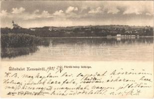 1902 Balatonkenese, Kenese; fürdő telep látképe. Pósa Endre kiadása (EK)