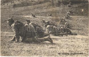 Az ellenség megközelítése / WWI Austro-Hungarian K.u.K. military, soldiers approach the enemy (b)