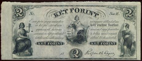 Emigrációs "Kossuth bankó" 18.. 2Ft "Sor E." T:I