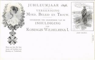 Jubileumjaar 1898. Vereeniging Moed, Beleid en Trouw. Uitgegeven ter gelegenheid van de Inhuldiging van Konigin Wilhelmina I / Published on the occasion of the inauguration of Queen Wilhelmina of the Netherlands s: Jozef Israels