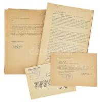 1966 Ginzery Dénes labdarúgó, MLSZ elnök rehabilitálási kérelme, Hegyi Gyula aláírásával, 8 db irat
