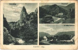 1941 Szádelő, Zádiel; Szádellői-völgy, Cukorsüveg, Turistaház, Völgy bejárata / valley, mountain rock, tourist house (EK)