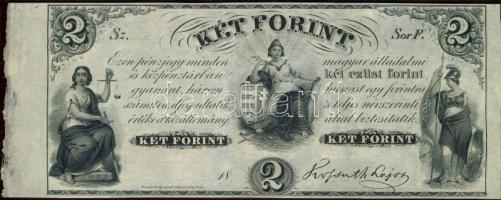 Emigrációs "Kossuth bankó" 18.. 2Ft "Sor F." T:I