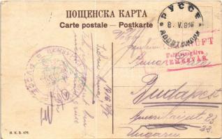 1916 Plovdiv. TCV card + "Felülvizsgálva TEMESVÁR"