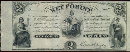 Emigrációs "Kossuth bankó" 18.. 2Ft "Sor F." T:I