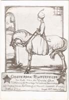1917 Oostersch Ruiterfeest ten bate van de Roode Ster. Tattersall-Manege Kanaalweg Scheveningen / Oriental Equestrian Festival in Scheveningen, Dutch advertisement card s: Bas van der Veer