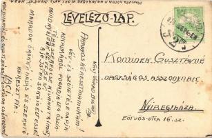1916 Kézzel rajzolt művészlap / Hand-drawn art postcard (EK)