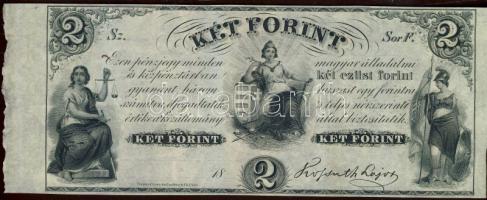 Emigrációs "Kossuth bankó" 18.. 2Ft "Sor F." T:I