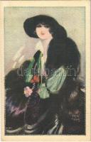 Lady art postcard. The Alphalsa Publishing Co. 1220. s: René Méras