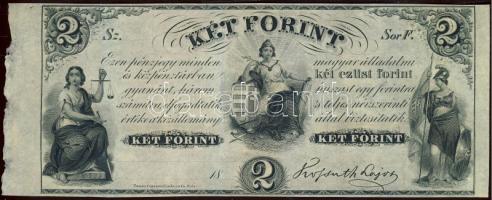 Emigrációs "Kossuth bankó" 18.. 2Ft "Sor F." T:I