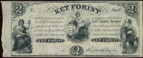 Emigrációs "Kossuth bankó" 18.. 2Ft "Sor F." T:I