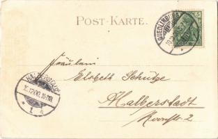 1900 Otto von Bismarck with his dog. litho (EK)