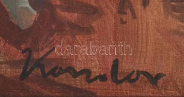 Kondor jelzéssel: Alakok. Olaj, vászon, fa keretben. 63,5x43 cm