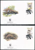 WWF: Tobzoska sor 4 db FDC-n WWF: Pangolin set on 4 FDC