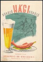 1972 Bp., Hági söröző étlapja