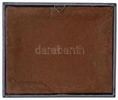 1928. "Motorsport" ezüstözött Br plakett (60x40mm) akasztóval ellátott fa képkerethez erős...