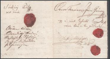 1843 Eladási szerződés ép viaszpecsétekkel