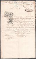1860 Eladó levél okmánybélyegekkel