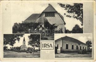 Irsa (Albertirsa), Evangélikus templom, automobil, községháza, Irsay kastély (Rb)