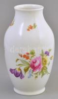 Rosenthal virágmintás porcelán váza, matricás, jelzett, kis kopásnyomokkal, m: 17 cm