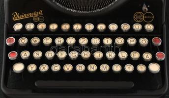 cca 1940 Rheinmetall írógép, szép állapotban, magyar billentyűzettel, dobozában