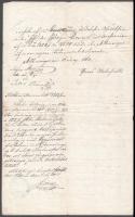 1860 Adósságot bizonyító okmány, német nyelvű, 4 klf okmánybélyeggel