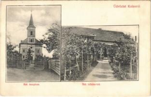 1907 Kutas, Református templom és lelkészlak
