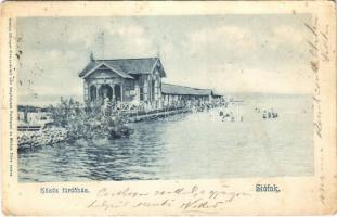 1904 Siófok, közös fürdőház. Ellinger Ede fényképész kiadása (EK)