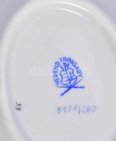 Herendi Viktória mintás porcelán tálka, 6 db, kézzel festett, jelzett, hibátlan, 9,5×7,5 cm