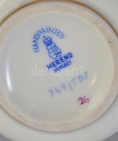 Herendi  virágmintás füles csokoládés csésze fedővel, kézzel festett, jelzett, hibátlan, h: 12 cm