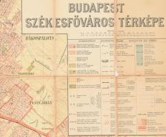 cca 1940 Budapest székesfőváros térképe, 1:25.000, M. Kir. Állami Térképészet, vászonra kasírozva, 8...