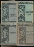 Toldy-könyvtár 4 klf száma (1.,2.,6, 7.): Gróf Zrínyi Miklós: Szigeti veszedelem (szemelvények). Gyöngyösi István: Márssal társalkodó Murányi Vénus. Kármán József: Fanni hagyománya. Csokonai Vitéz Mihály: Dorottya. Budapest, A Magyar Jövő Ifjúsági Irodalom Részvénytársaság kiadása, 1922-1923. Papírkötésben, az egyiken szakadással.