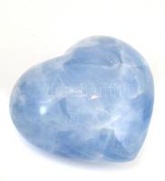 Kék kalcit szív, 7,5×7,5 cm