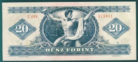 1969. 20Ft T:II+ Csak egyszer hajtva, törve nem! + 1975. 10Ft T:I + 1980. 20Ft papírránccal T:II+ Cs...