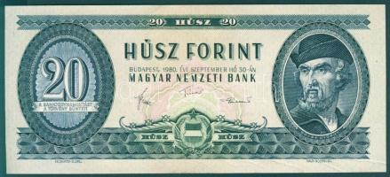 1969. 20Ft T:II+ Csak egyszer hajtva, törve nem! + 1975. 10Ft T:I + 1980. 20Ft papírránccal T:II+ Cs...