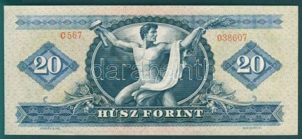 1969. 20Ft T:II+ Csak egyszer hajtva, törve nem! + 1975. 10Ft T:I + 1980. 20Ft papírránccal T:II+ Cs...