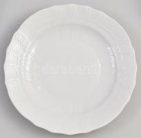 Herendi porcelán lapos tányér készlet 6 darabos, fehér mázas, formába nyomott jelzéssel, hibátlan. d...