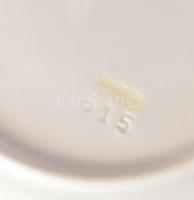 Herendi porcelán süteményes készlet 6 személyes, fehér mázas, formába nyomott jelzéssel, hibátlan