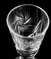 12 db kristály pálinkás, likőrös pohár. Hibátlanok 12 cm